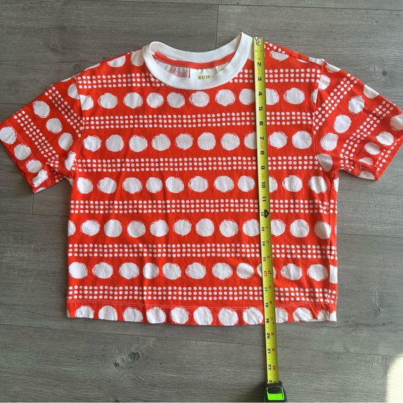 Maeve by Anthropologie cropped top - size XS - orange and white - Picture 3 of 4